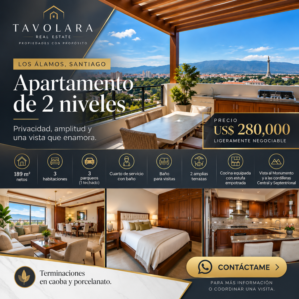 Apartamento Exclusivo de Dos Niveles en Los Álamos | Santiago