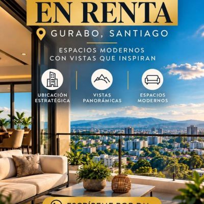 Apartamento en alquiler en Gurabo, Santiago | US$950 mensuales